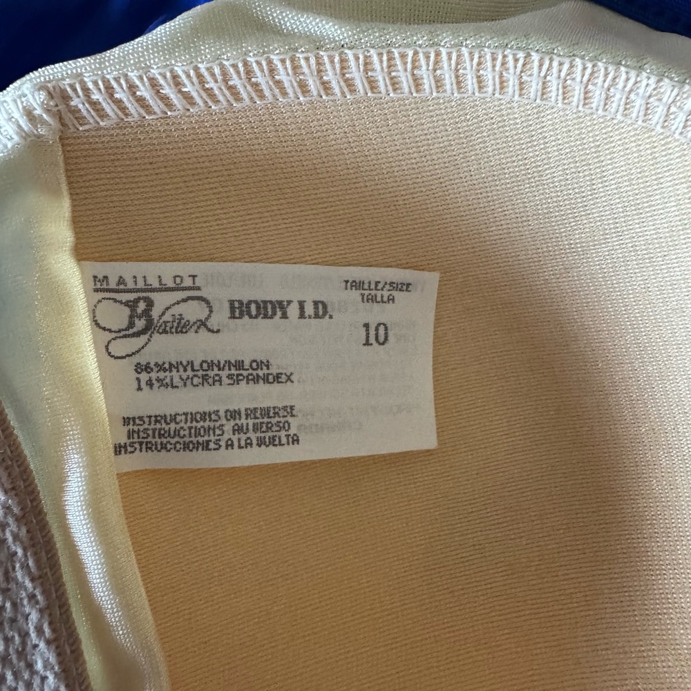 Vintage Maillot Batten Body ID color block one piece swimsuit Size 10 - Picture 4 of 4